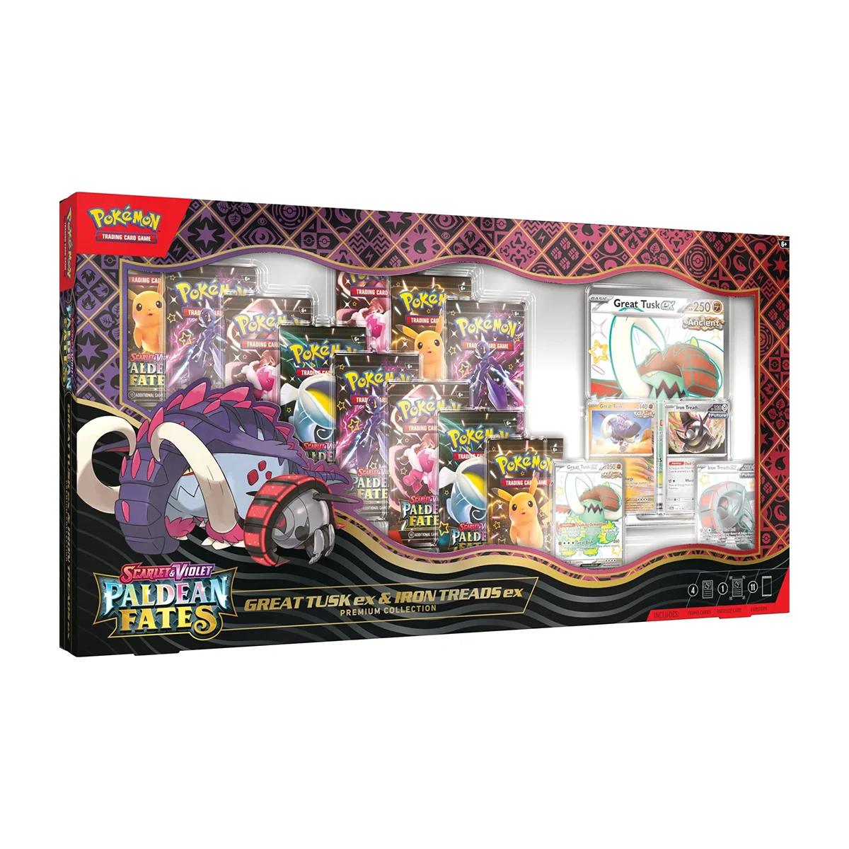 Paldean Fates Great Tusk ex & Iron Treads ex Premium Collection